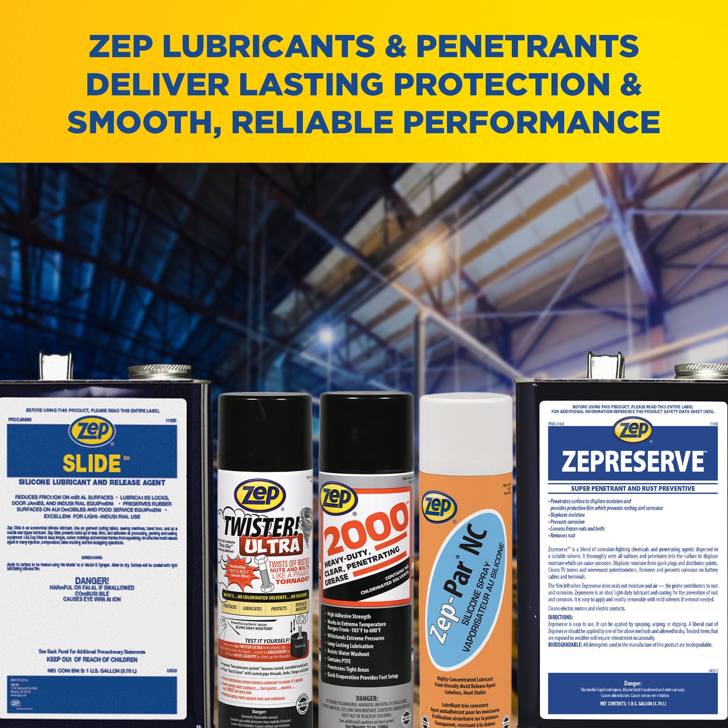 Zep Slide Silicone Lubricant and Release Agent – Reduce Friction – 1 Gallon