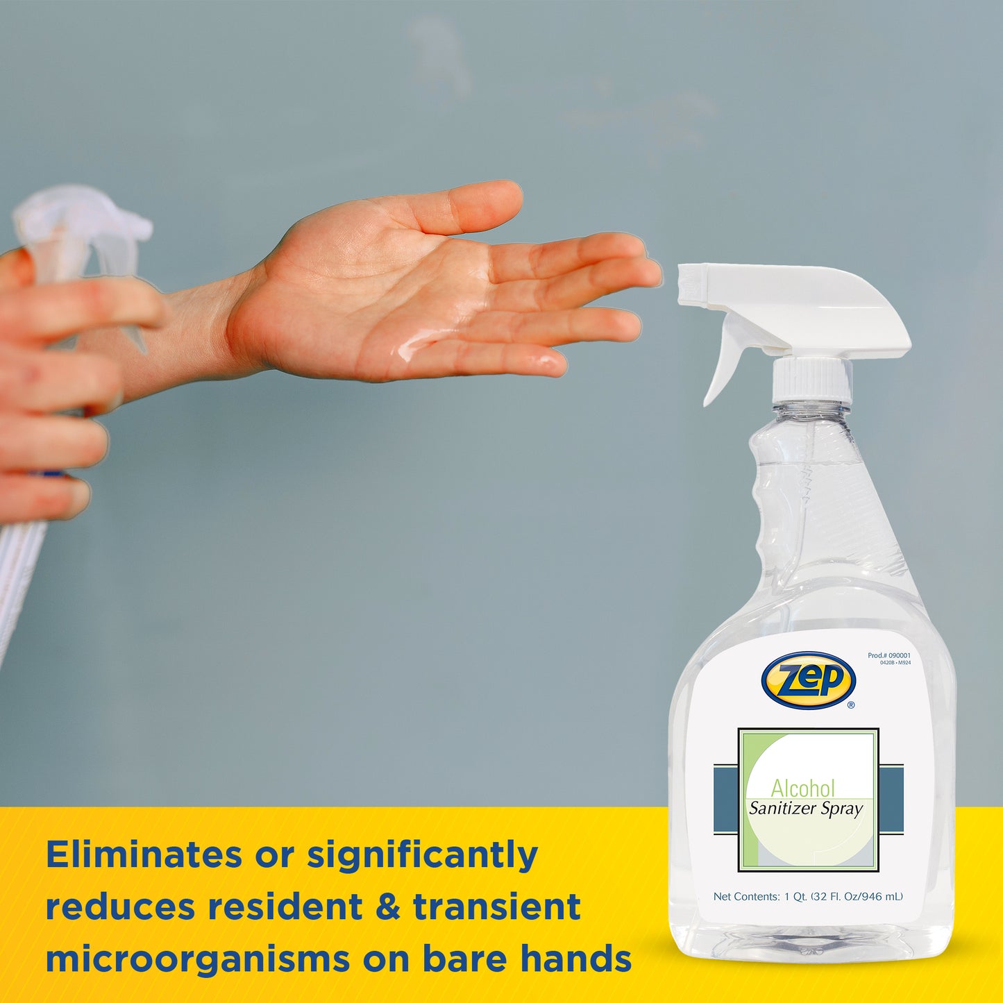 Zep Alcohol Sanitizer Spray – Hand Sanitizer –  32 oz