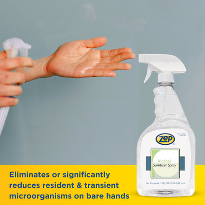 Zep Alcohol Sanitizer Spray – Hand Sanitizer –  32 oz