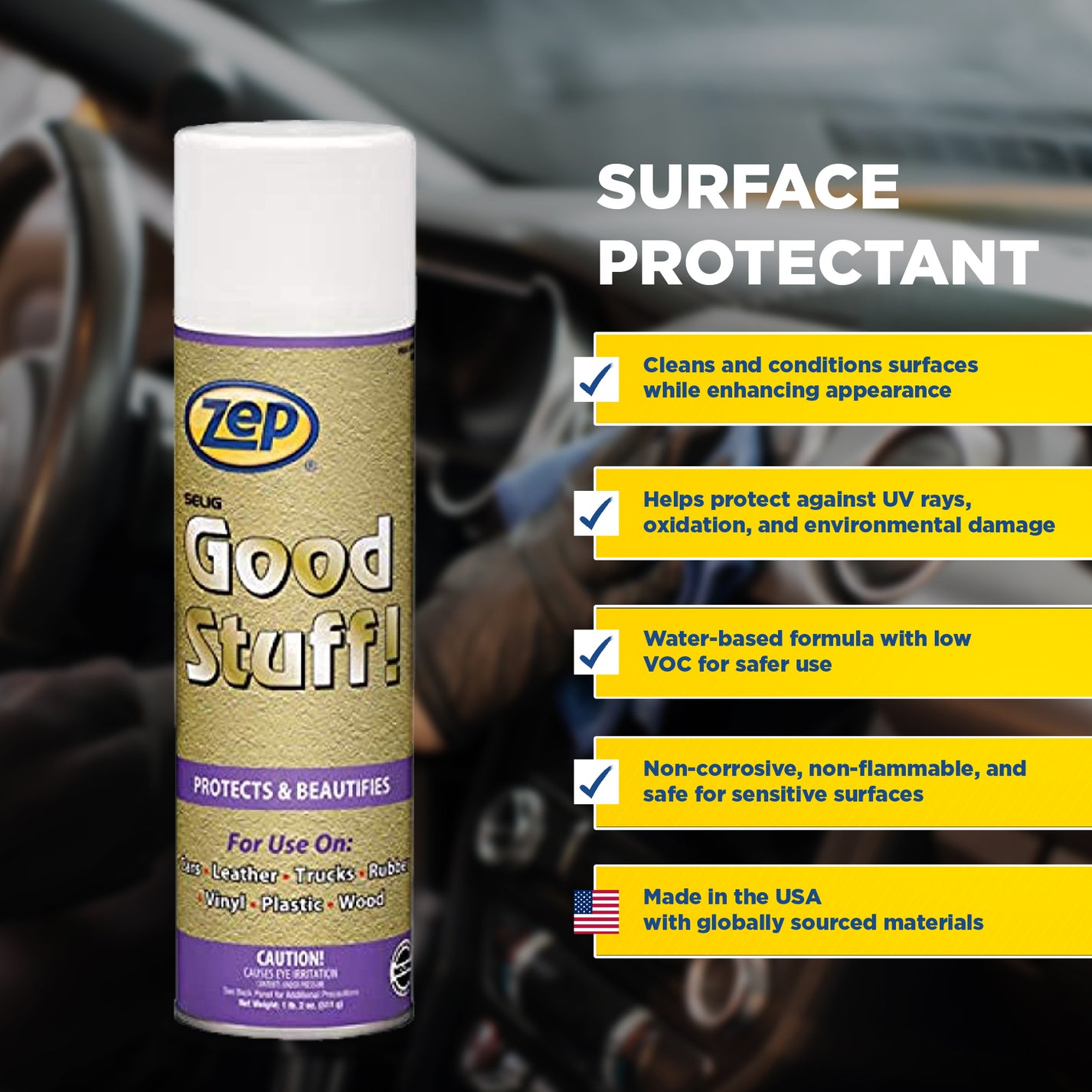 Zep Good Stuff! – Car and Truck Surface Protectant – 18 oz. – Zep Inc.