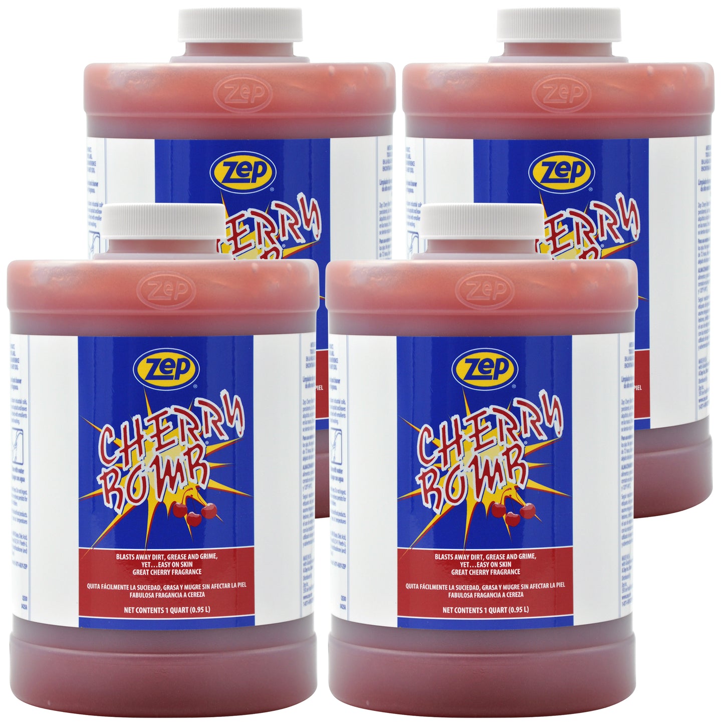 Zep Cherry Bomb Hand Cleaner - Blasts away dirt, grease, and grime - 1 qt