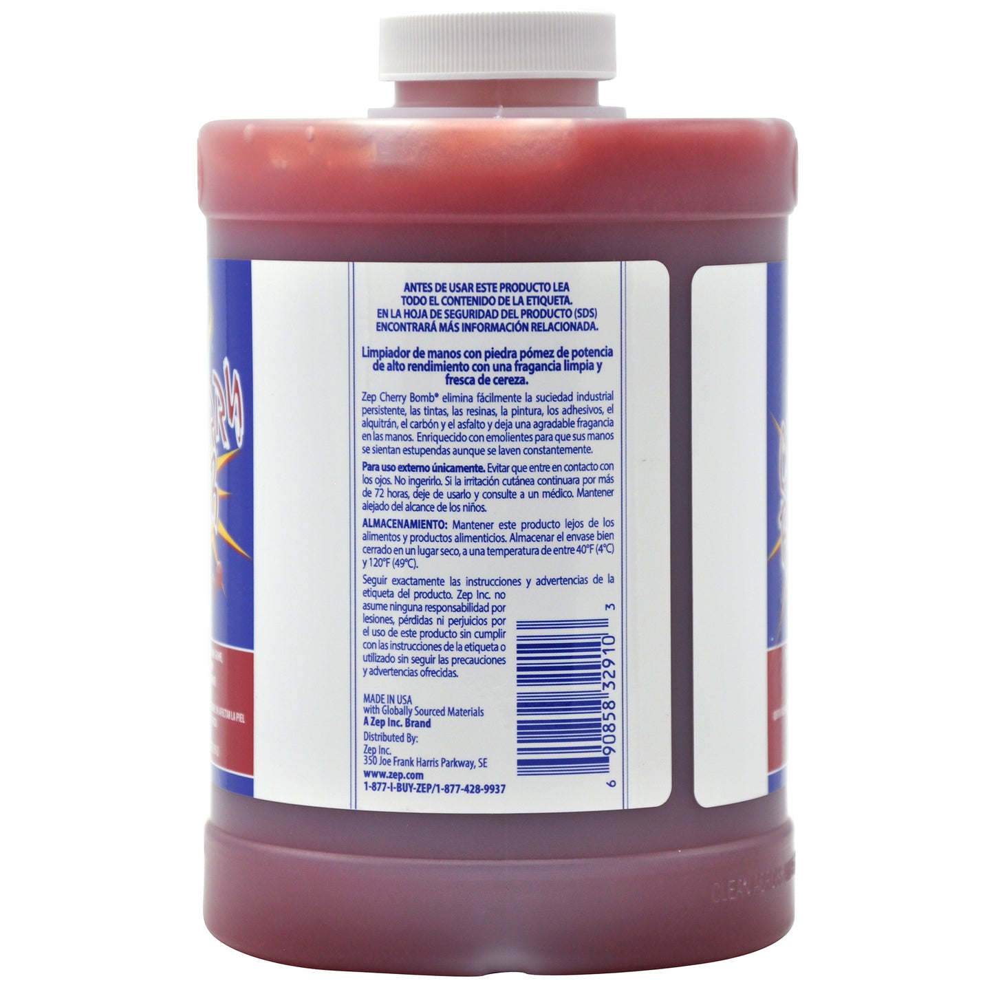 Zep Cherry Bomb Hand Cleaner - Blasts away dirt, grease, and grime - 1 qt