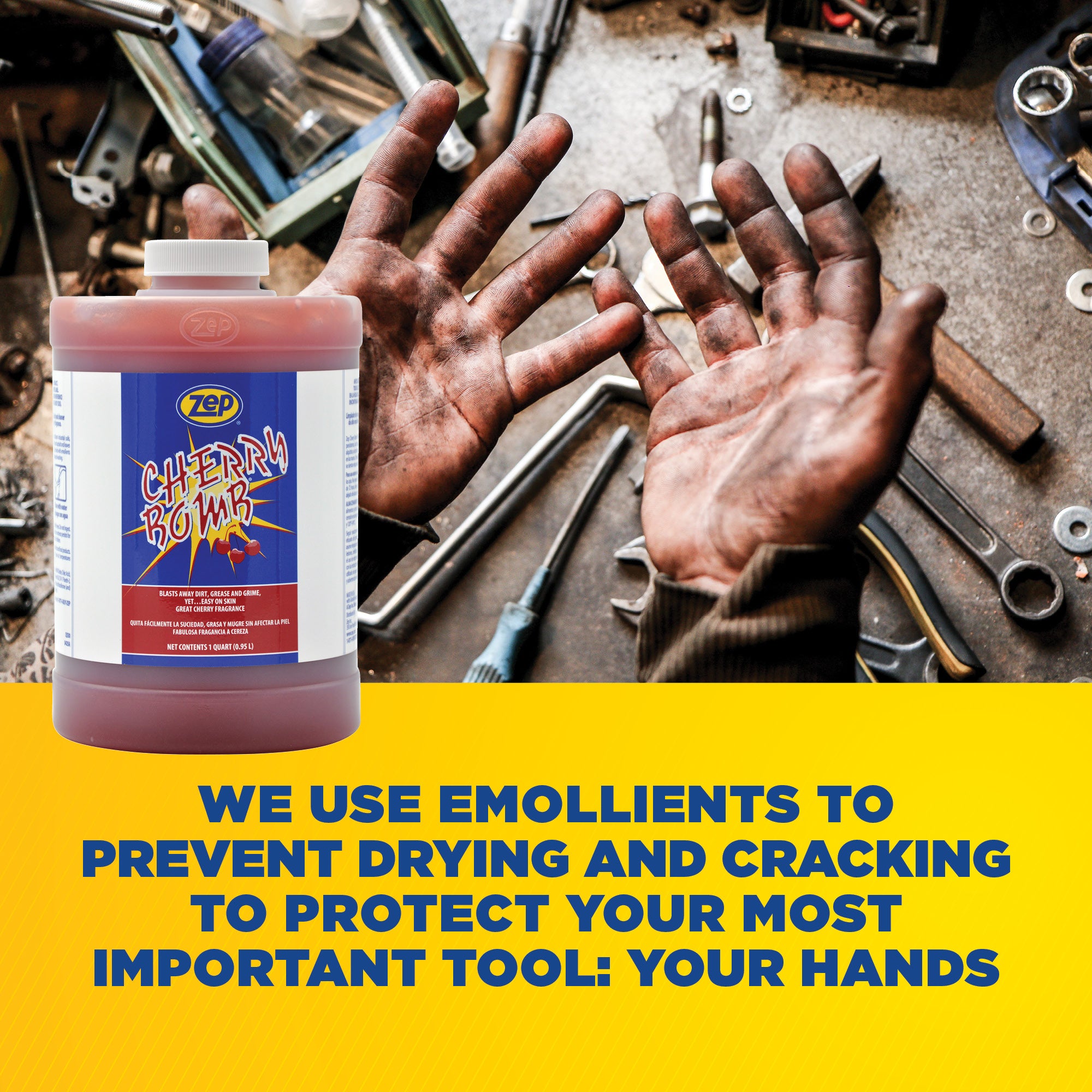Zep Cherry Bomb Hand Cleaner - Blasts away dirt, grease, and grime