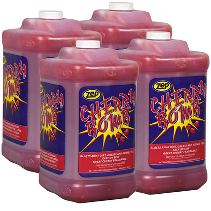 Cherry Bomb Industrial Hand Cleaner Gel & Dispenser Bundle - 1 Gallon