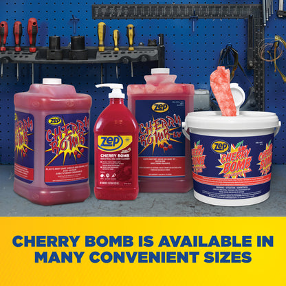 Cherry Bomb Industrial Hand Cleaner Gel & Dispenser Bundle - 1 Gallon