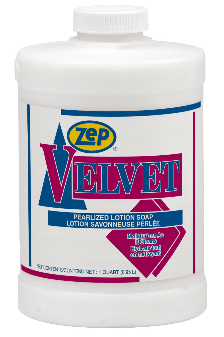 Zep Velvet Pearlized Lotion Soap – Cleans while Conditioning your Skin – 1 qt