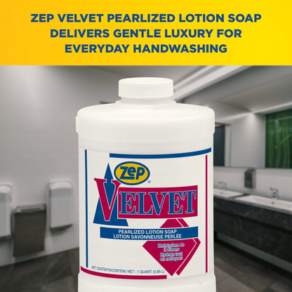 Zep Velvet Pearlized Lotion Soap – Cleans while Conditioning your Skin – 1 qt