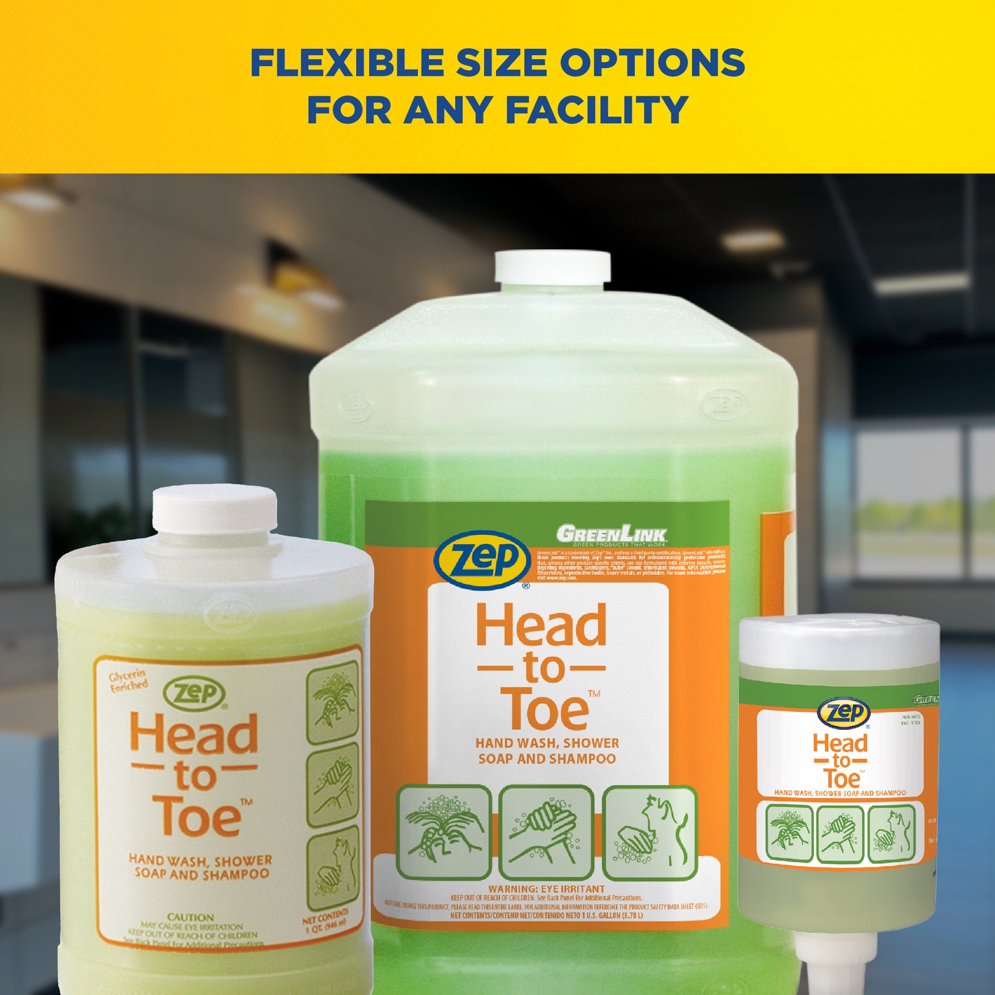 Head-To-Toe Hand Wash, Shower Soap and Shampoo- 1 Gallon