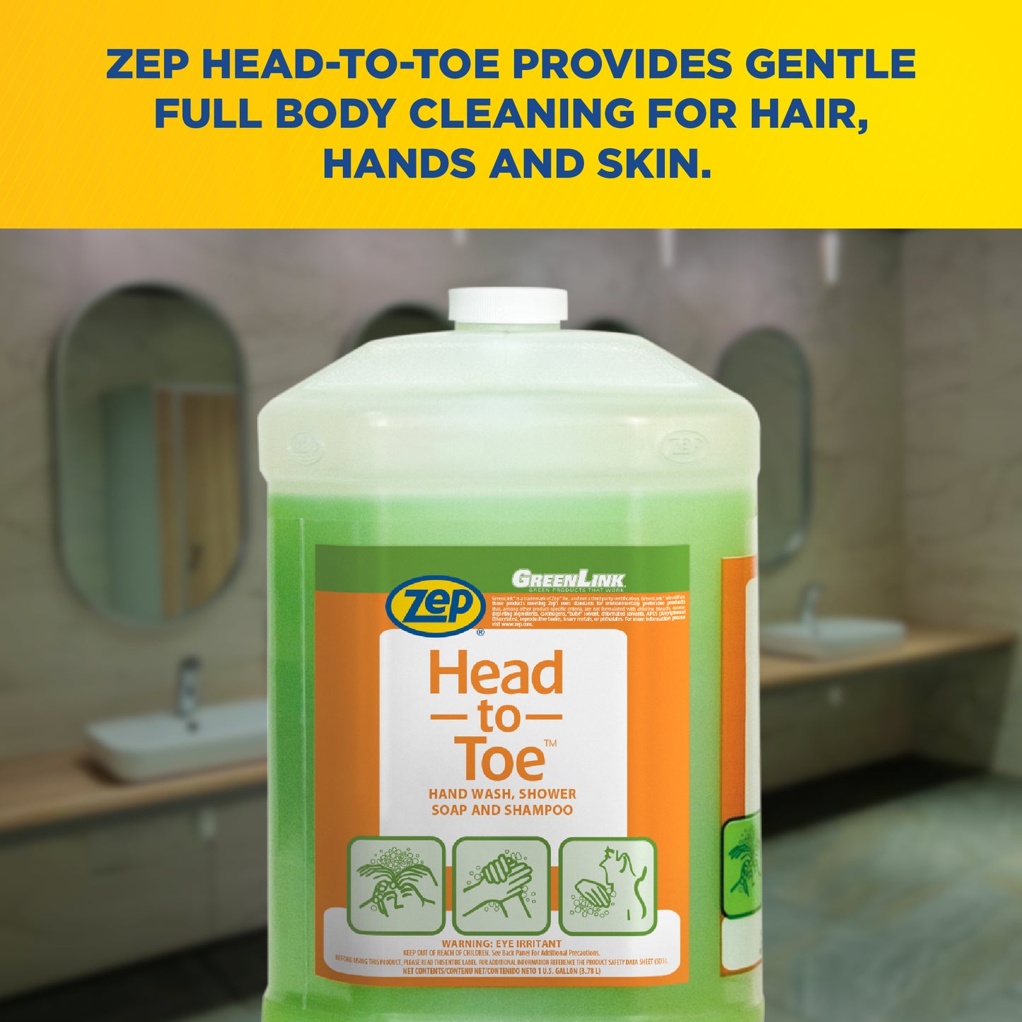 Head-To-Toe Hand Wash, Shower Soap and Shampoo- 1 Gallon