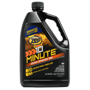 10 Minute Drain Opener Gel - 1 Gallon - Commercial Strength, Fast Acting and Safe For All Pipes