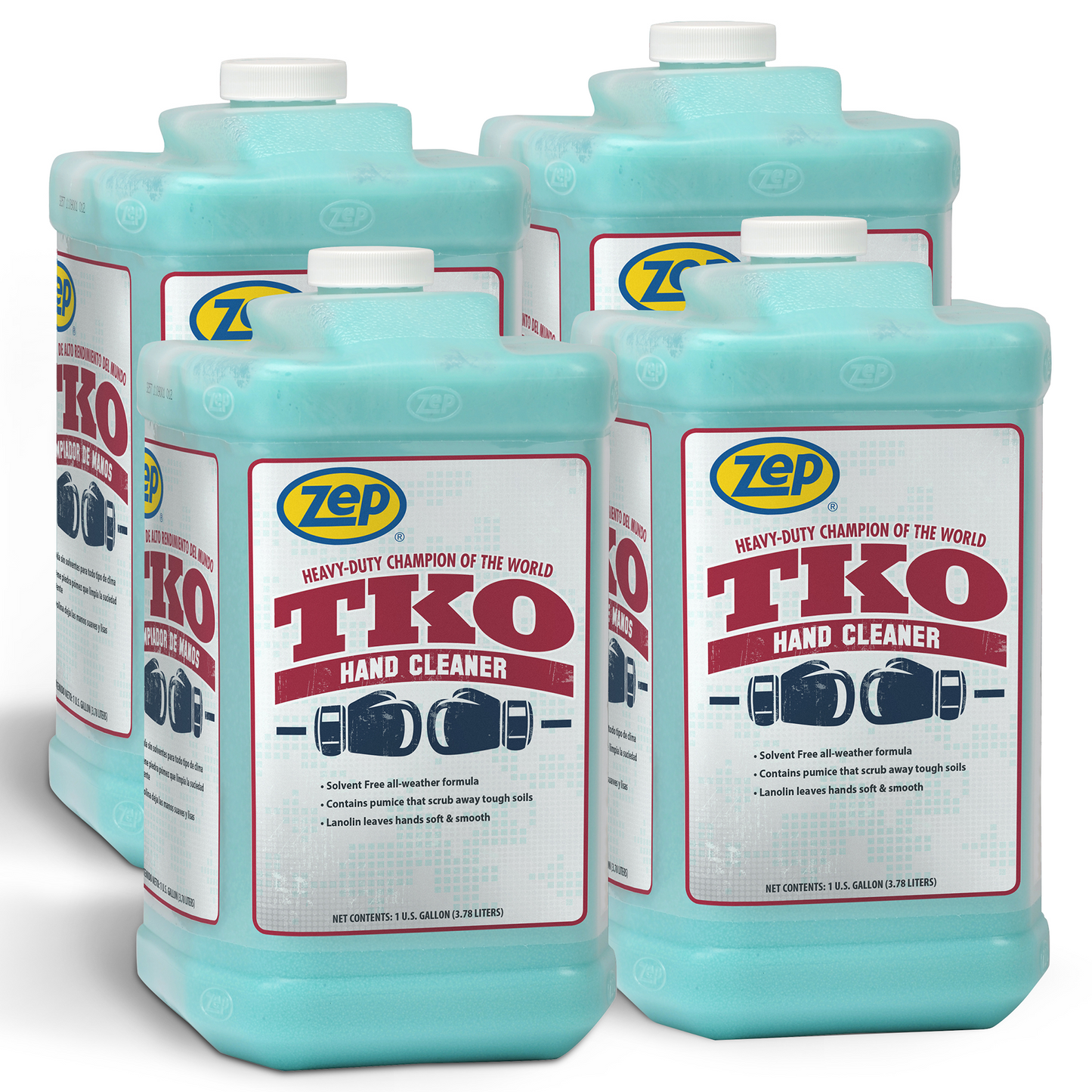 Zep TKO Hand Cleaner with Pumps – Its Solvent-Free Formula Scrubs Away Tough Soils – 1 Gallon