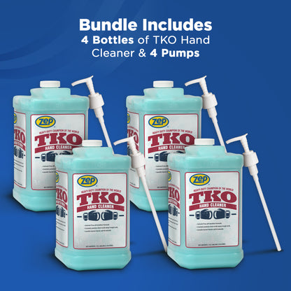 Zep TKO Hand Cleaner with Pumps – Its Solvent-Free Formula Scrubs Away Tough Soils – 1 Gallon