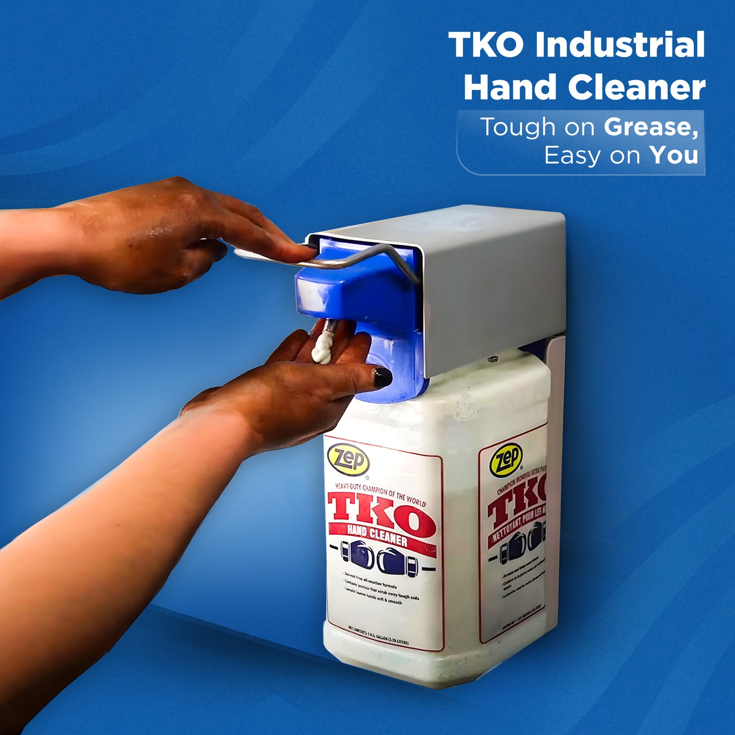 TKO Heavy-Duty Industrial Hand Cleaner & Dispenser Bundle - 1 Gallon