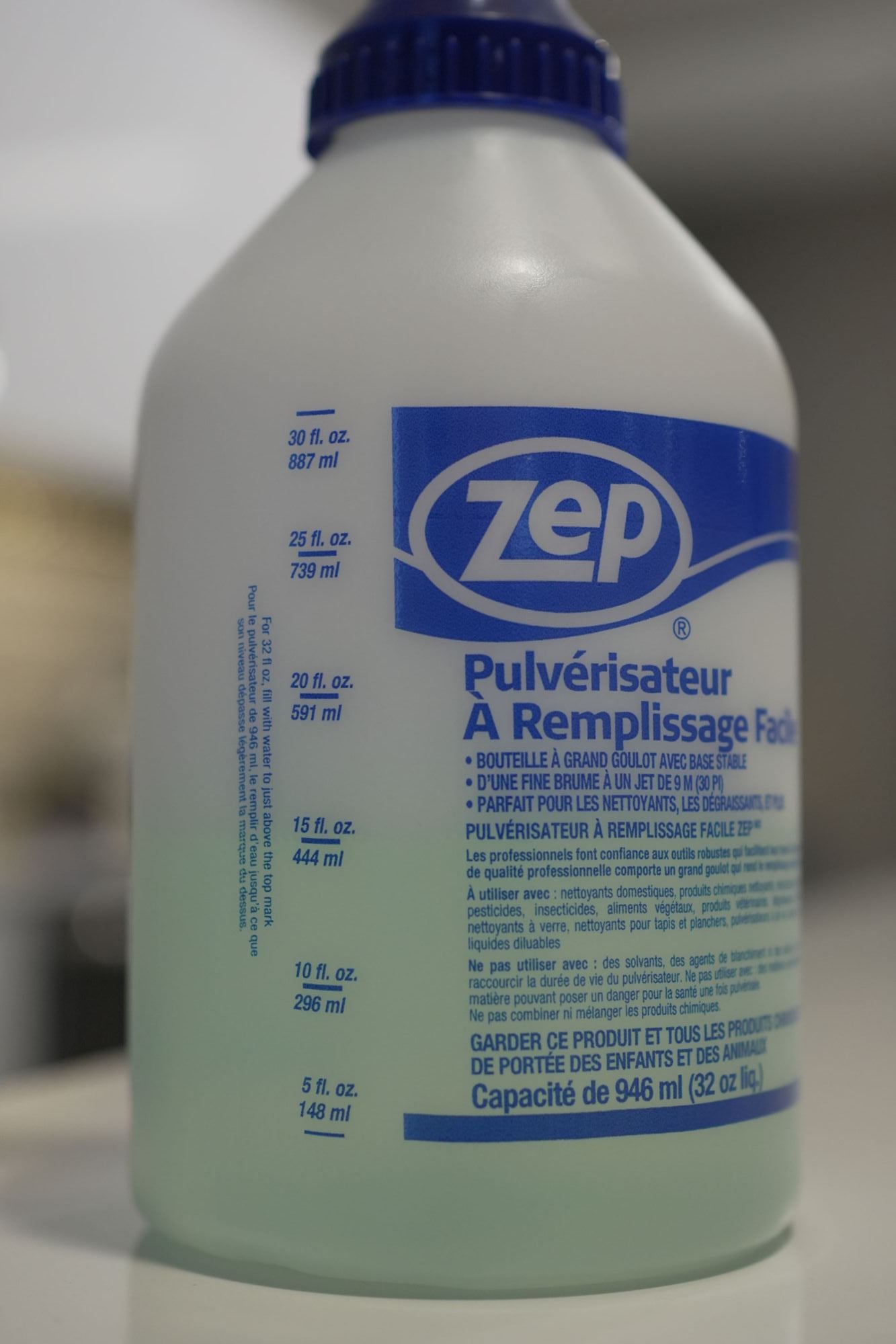 Zep E-Z Fill Sprayer – Wide Mouth Bottle for Easy Filling – 32 oz
