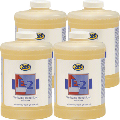 Zep E-2 Hand Soap - Hand Cleaner and Sanitizer for Food Establishments - 1 qt