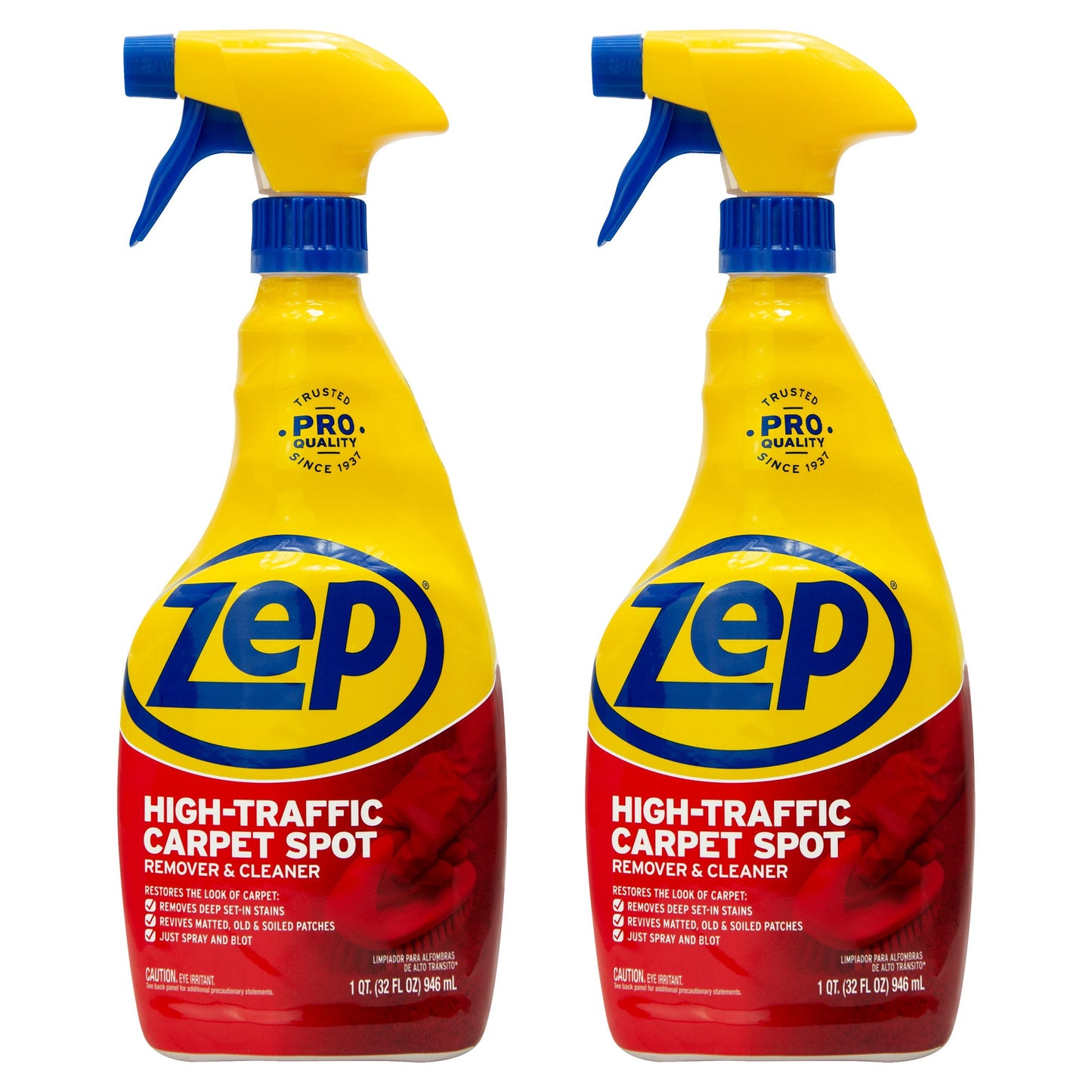 Zep High Traffic Carpet Spot Remover & Cleaner – Enzymatic Stain Remover – 1 Gallon