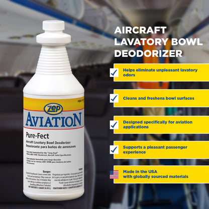 Aviation Pure-Fect Aircraft Lavatory Bowl Deodorizer - 1 Quart