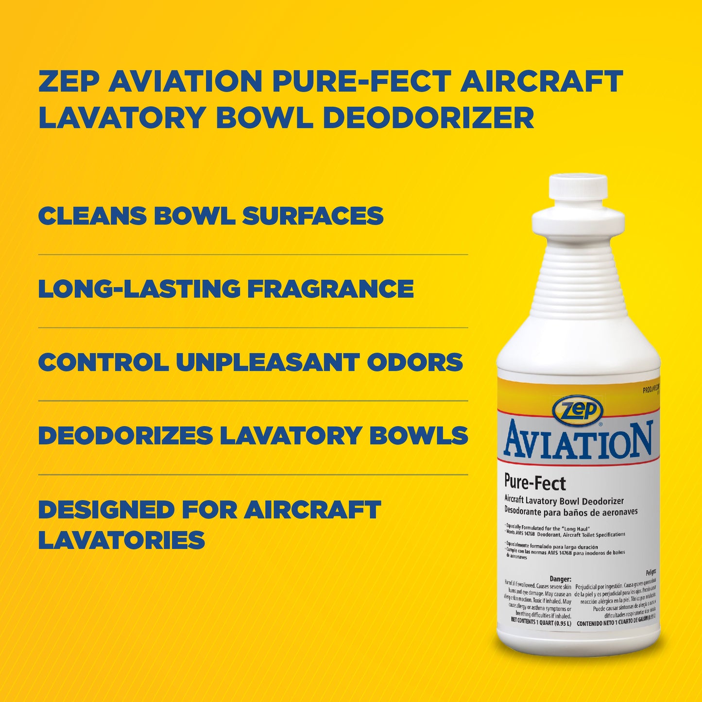 Aviation Pure-Fect Aircraft Lavatory Bowl Deodorizer - 1 Quart