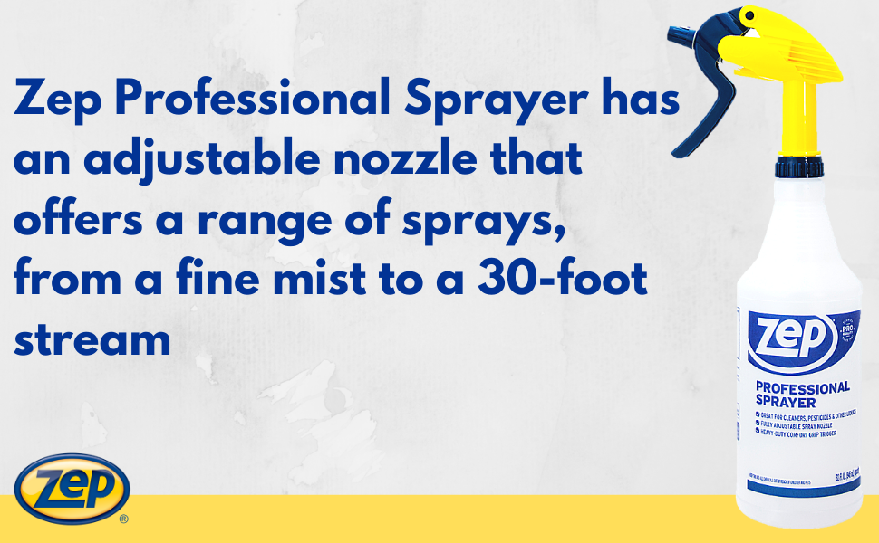 Zep Professional Sprayer – From a Fine Mist up to a 30-Foot Stream - 32 oz