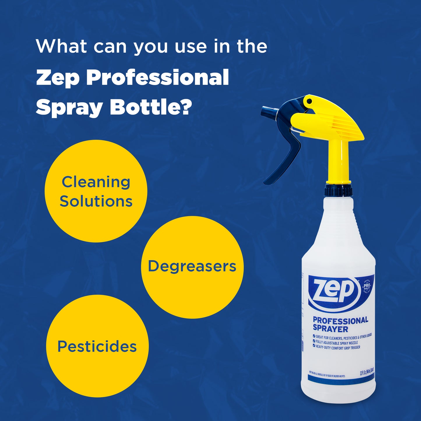 Zep Professional Sprayer – From a Fine Mist up to a 30-Foot Stream - 32 oz