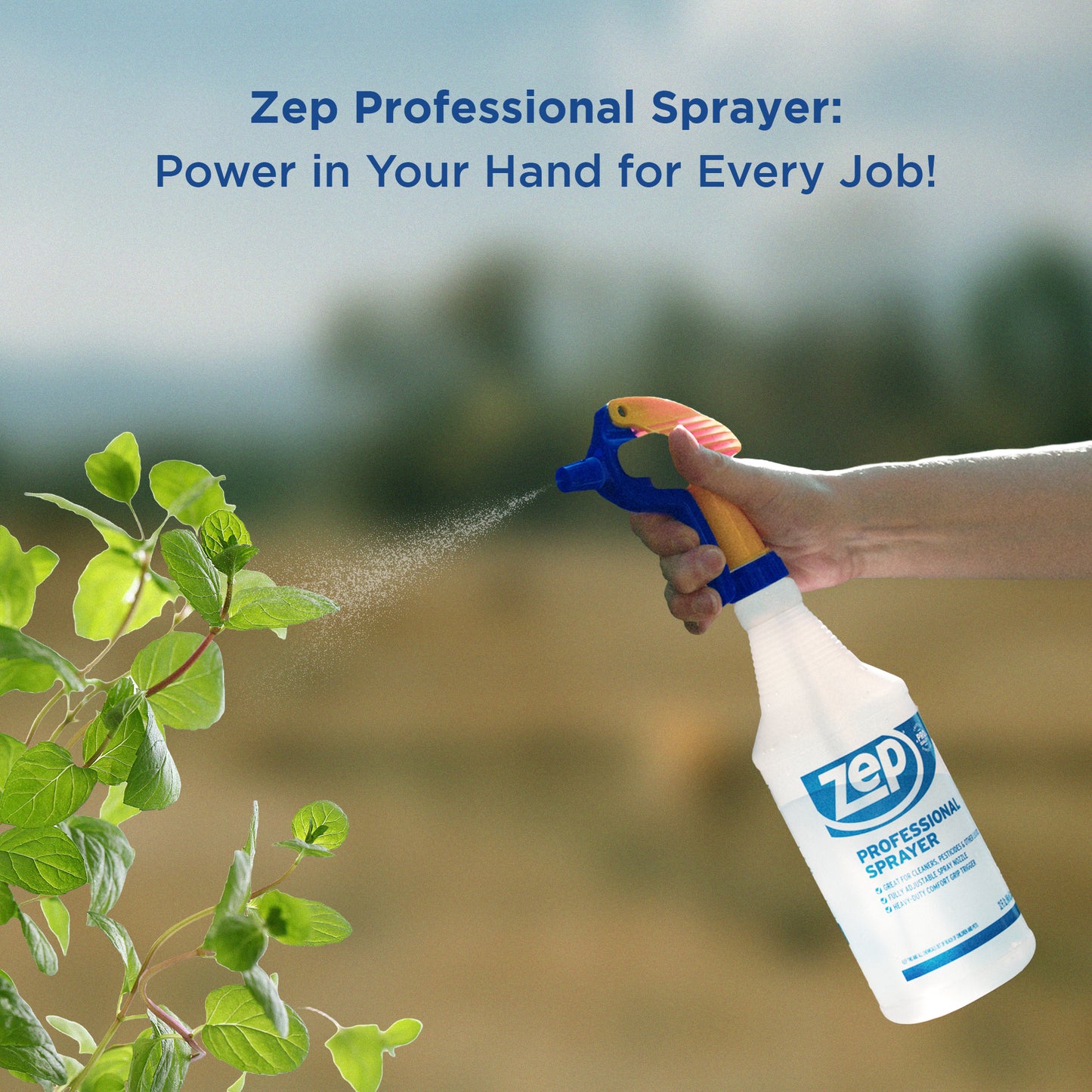 Zep Professional Sprayer – From a Fine Mist up to a 30-Foot Stream - 32 oz