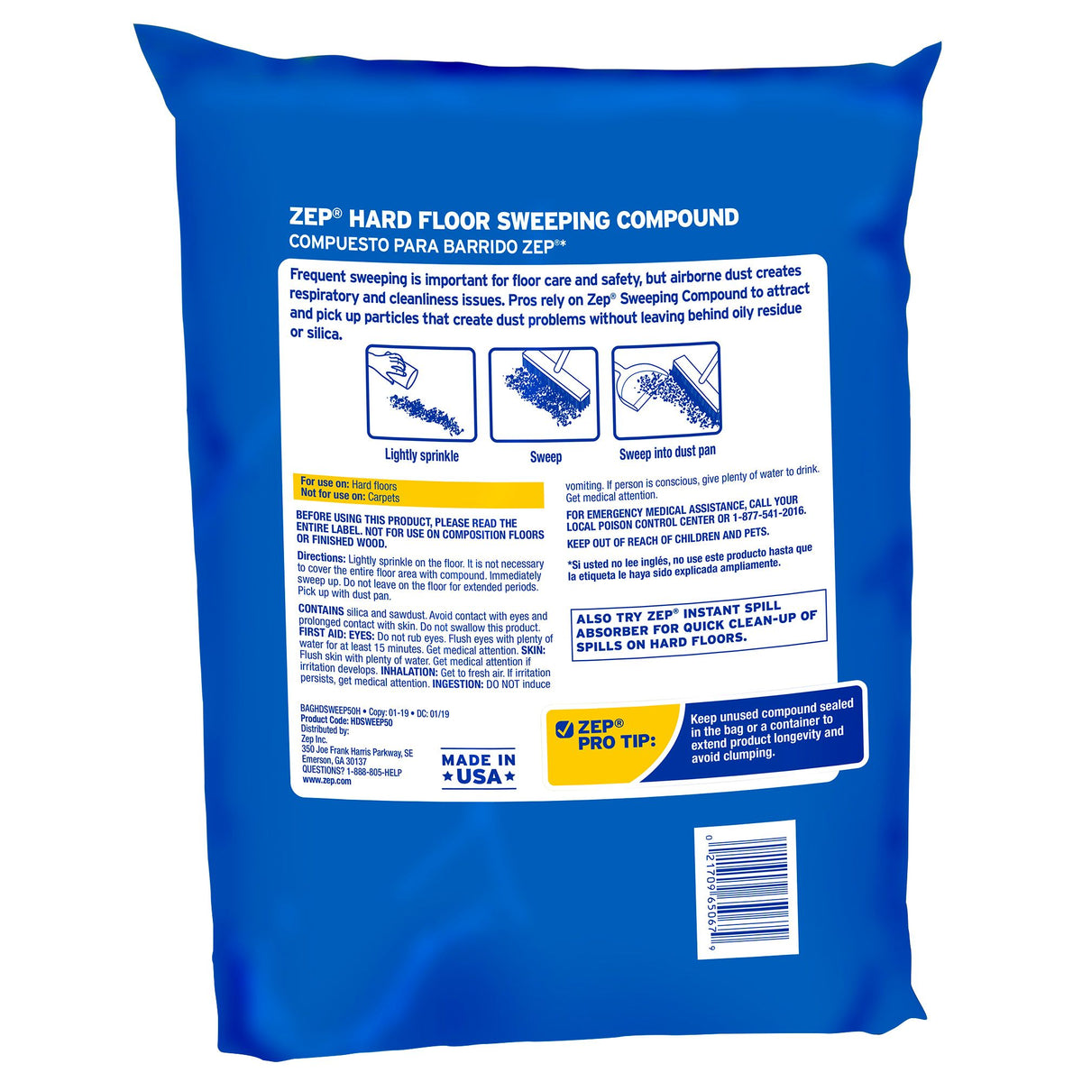 Sweeping Compoud Hard Floor Sweeping Compound- 50 lbs. โ Zep Inc.