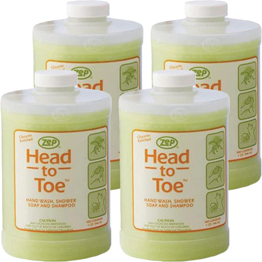Zep Head-to-Toe - Hand Wash, Shower Soap, and Shampoo - 1 qt