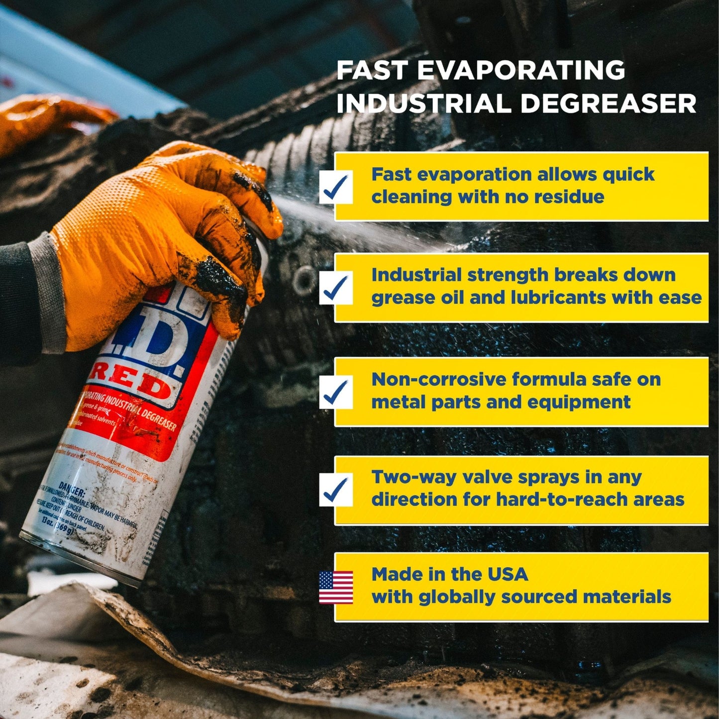 Zep I.D. Red Fast Evaporating Industrial Degreaser - 13 oz