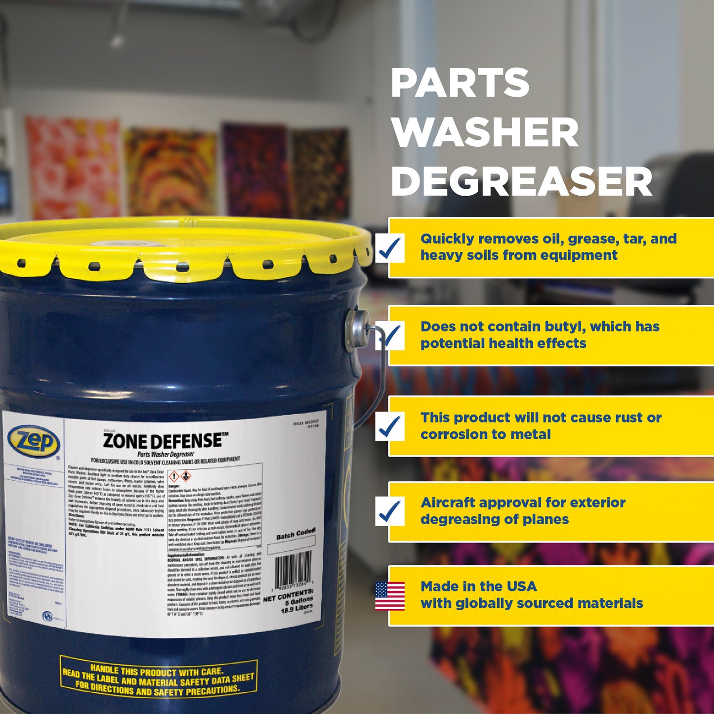 Dyna Zone Defense Parts Washer Degreaser - 5 Gal