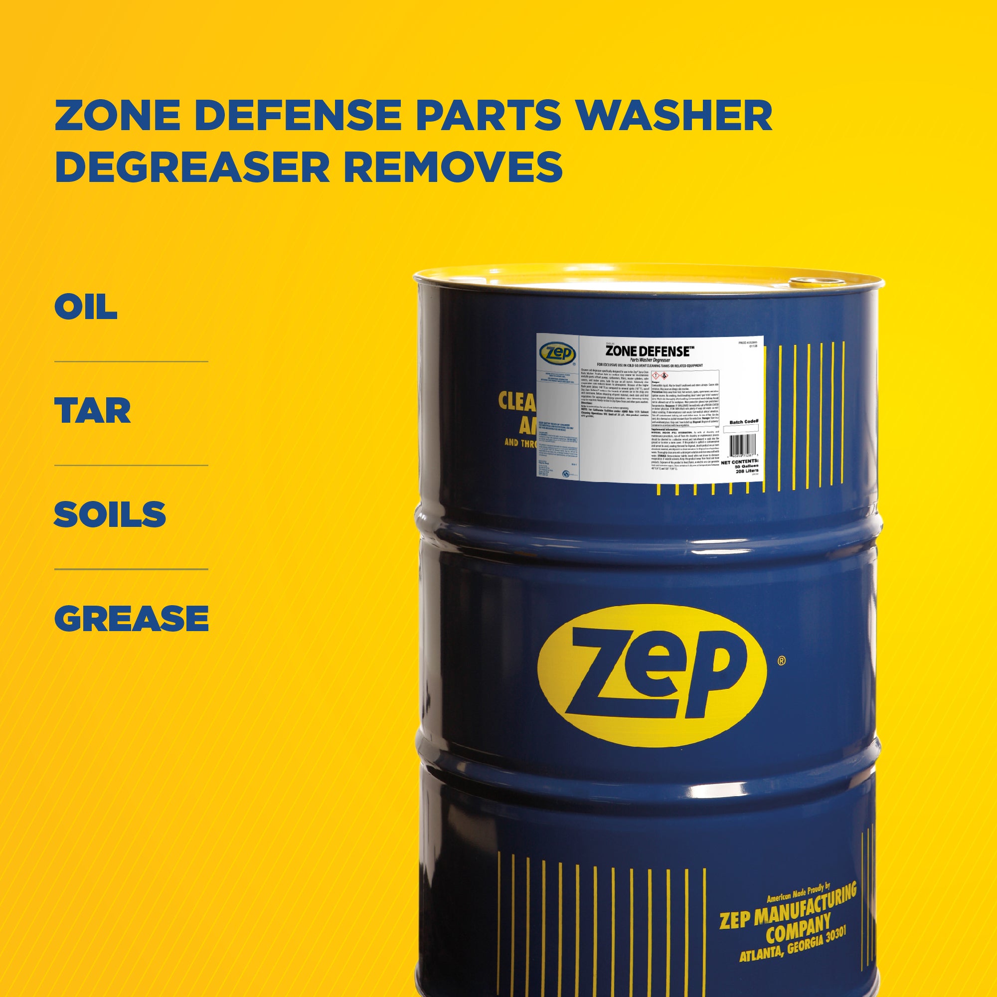 Dyna Zone Defense Parts Washer Degreaser - 50 Gal – Zep Inc.