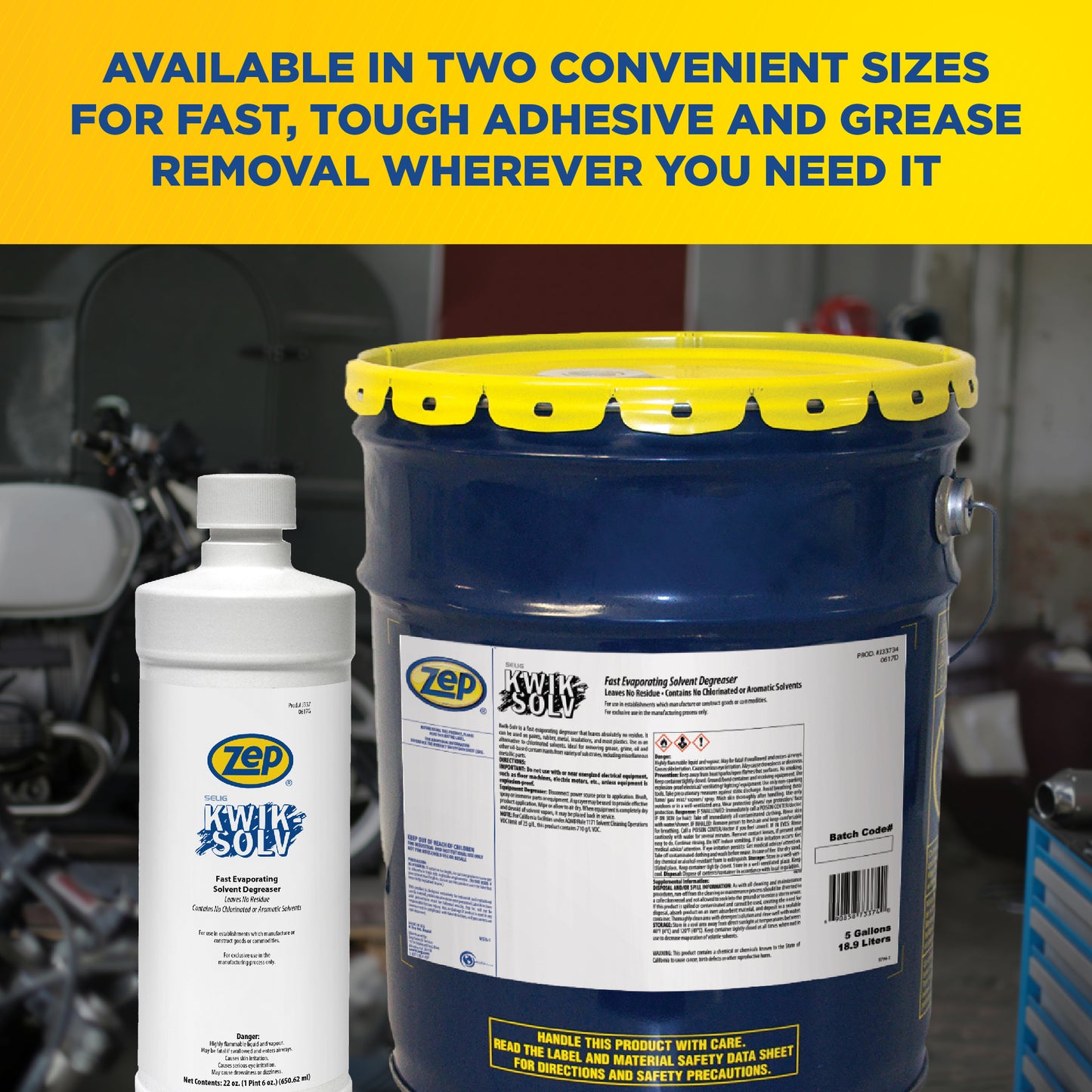Zep Kwik-Solv Fast-Evaporating Solvent Degreaser – Evaporates Quickly – 22 oz.