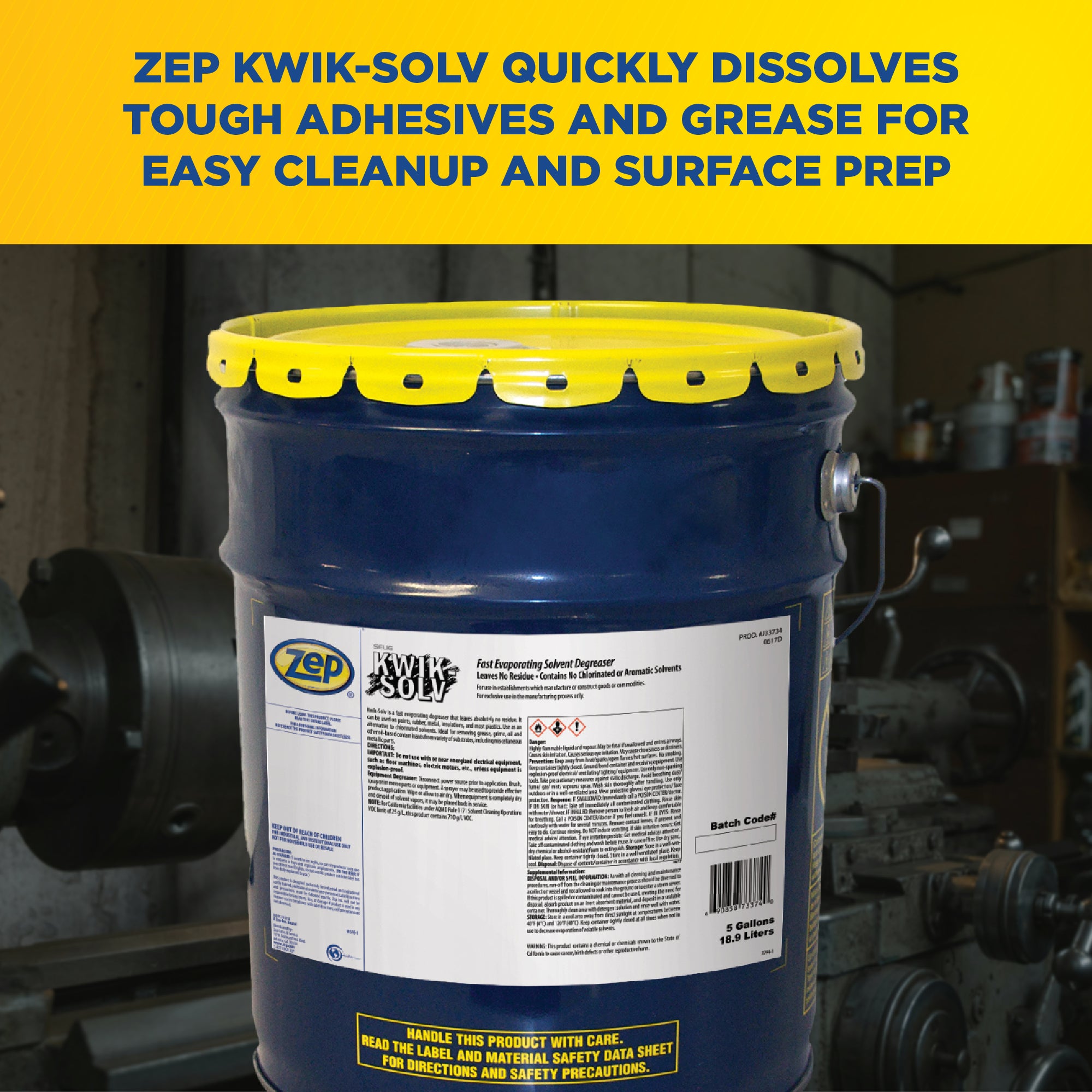 Provision／VJB-PS-J-KGM Zep Kwik-Solv Fast-Evaporating Solvent Degreaser – Evaporates