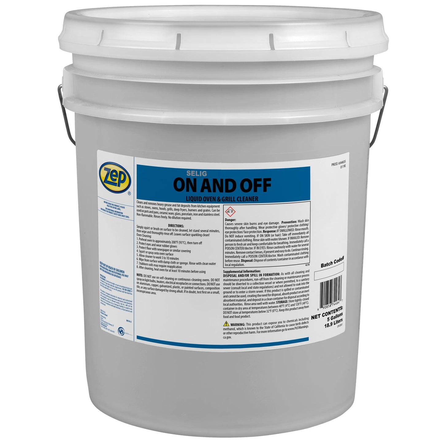 On & Off Liquid Oven & Grill Cleaner - 5 Gallon