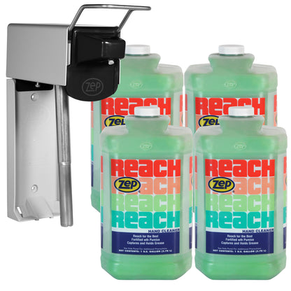 Reach Industrial Strength Hand Cleaner and Zep D-4000 Hand Soap Dispenser Bundle - 1 Gal