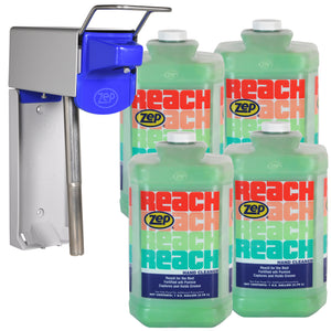Reach Industrial Strength Hand Cleaner and Zep D-4000 Hand Soap Dispenser Bundle - 1 Gal