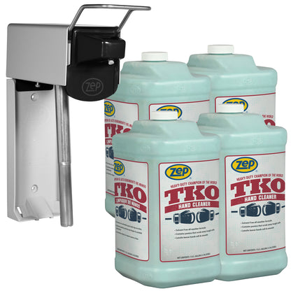 TKO Heavy-Duty Industrial Hand Cleaner & Dispenser Bundle - 1 Gallon