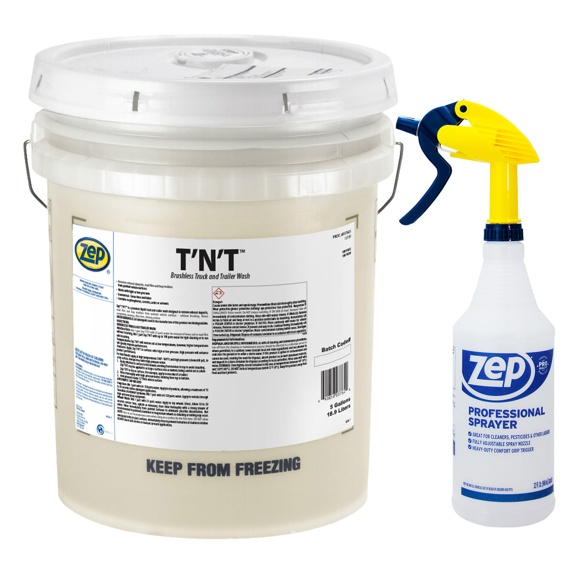 Zep T’N’T Brushless Truck & Trailer Wash + Professional Sprayer Bundle