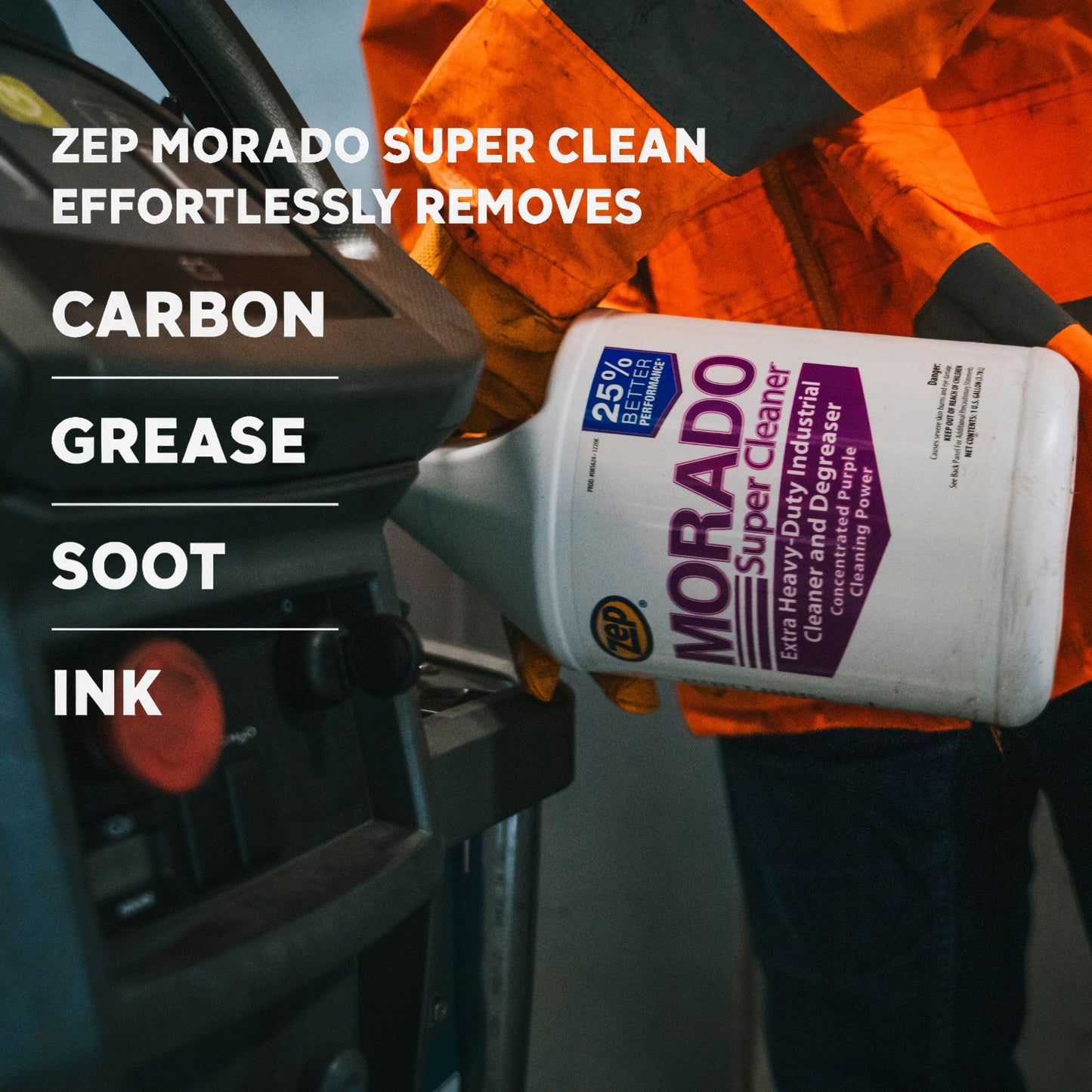 Zep Morado Extra Heavy-Duty Industrial Cleaner and Degreaser – Quickly Removes Grease – 275 Gallon