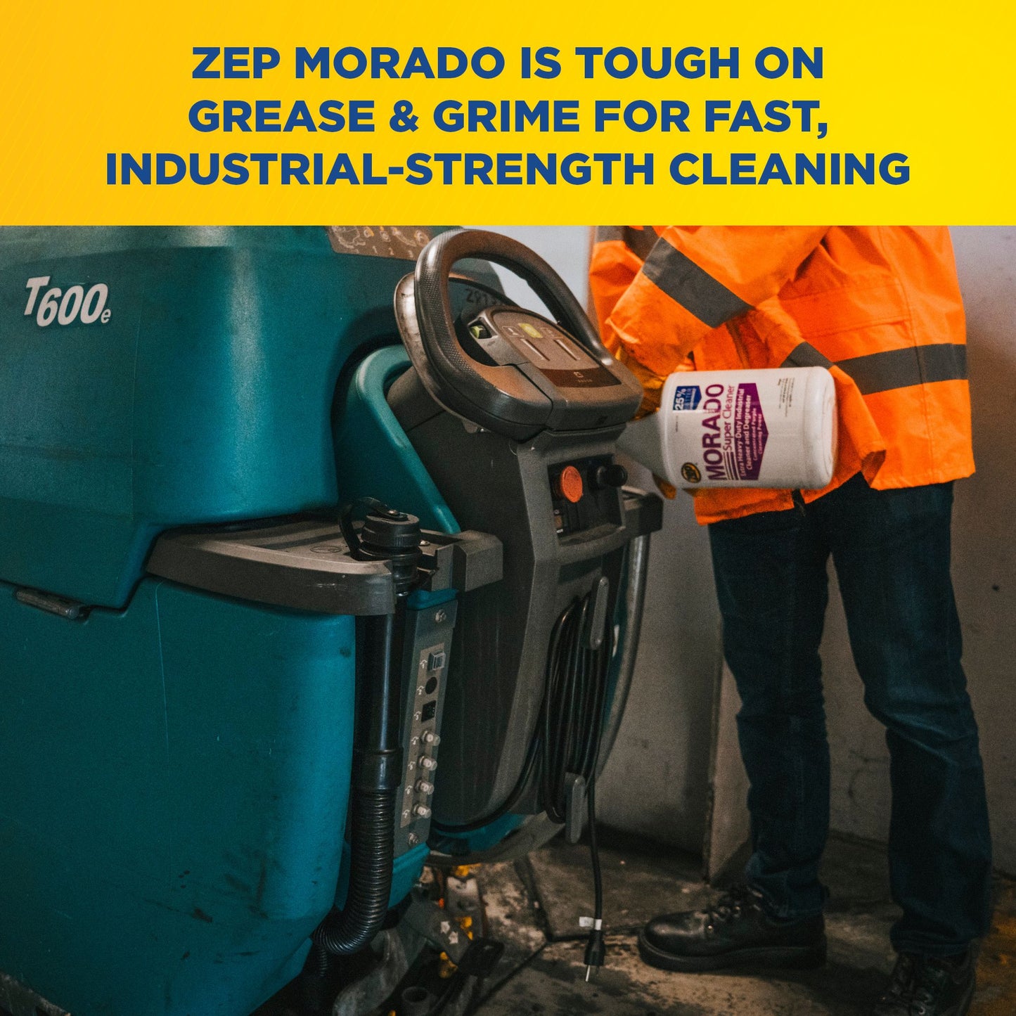Zep Morado Extra Heavy-Duty Industrial Cleaner and Degreaser – Quickly Removes Grease – 1 Gallon