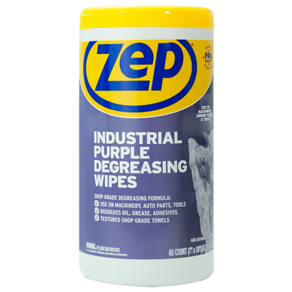 Industrial Purple Heavy-Duty Degreasing Wipes (65 Wipes per Canister)