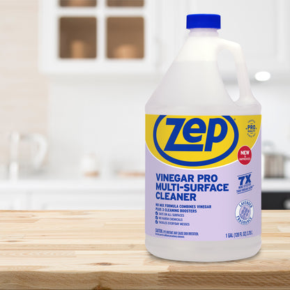 Zep Vinegar Pro Multi-Surface Cleaner – 7x More Effective than Vinegar Alone – 1 Gallon