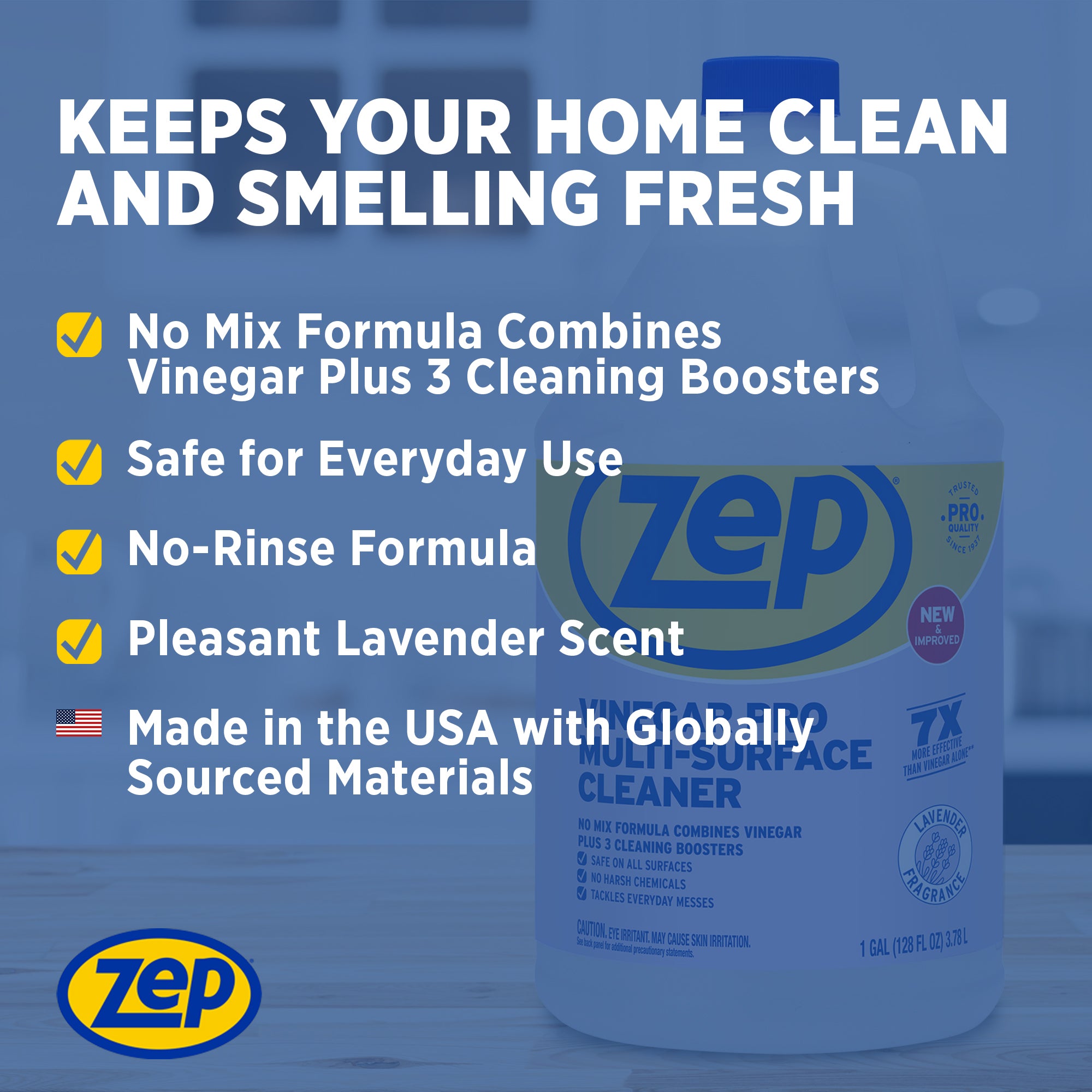AGSPEEページ Zep Vinegar Pro Multi-Surface Cleaner 1 Gal (Case of 4) and Zep