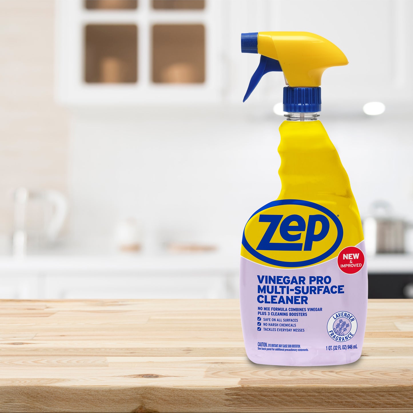 Zep Vinegar Pro Multi-Surface Cleaner – 7x More Effective than Vinegar Alone – 32 oz