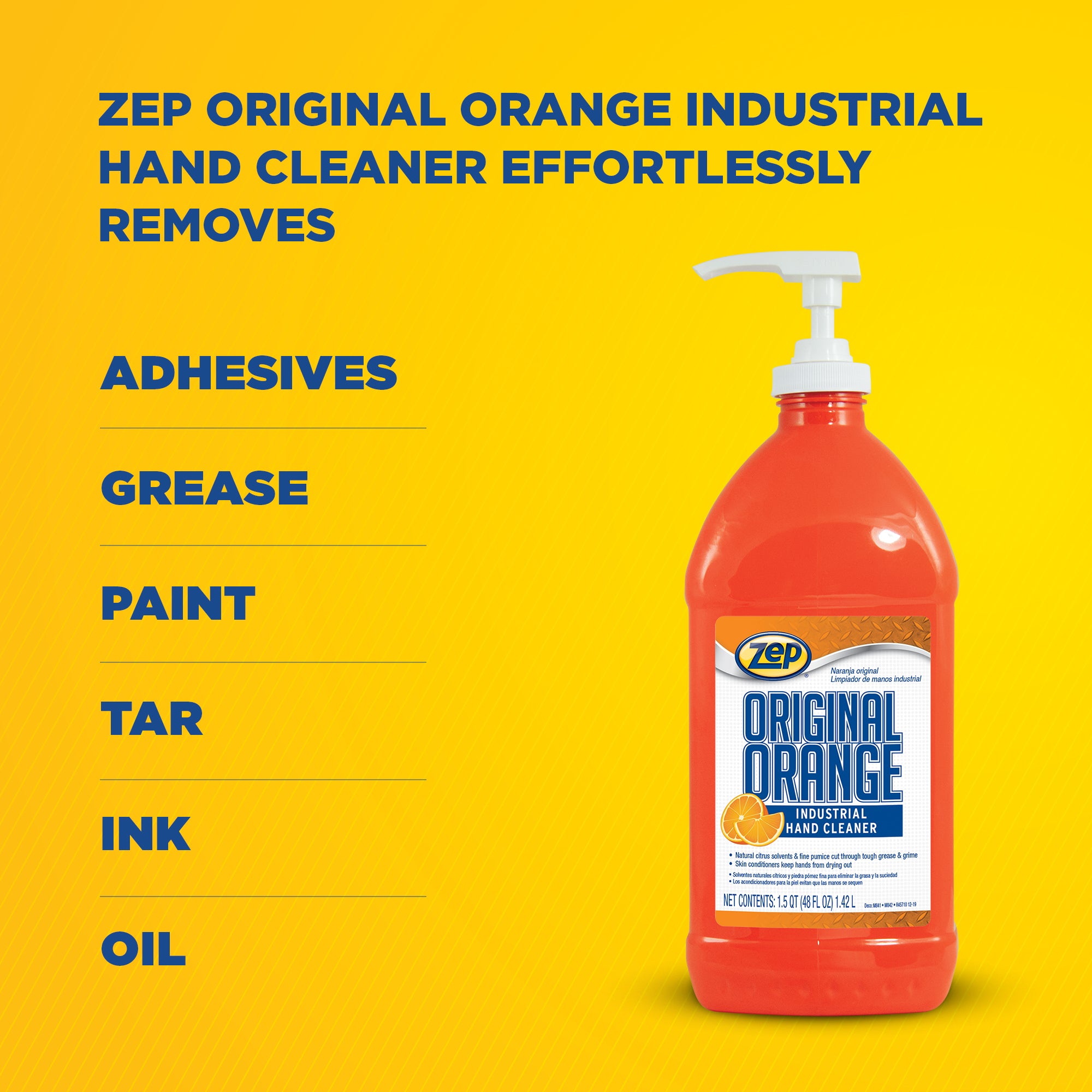 Zep Original Orange Industrial Hand Cleaner – Cuts Through Tough