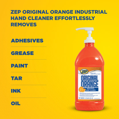 Zep Original Orange Industrial Hand Cleaner – Cuts Through Tough Grease & Grime – 48 oz
