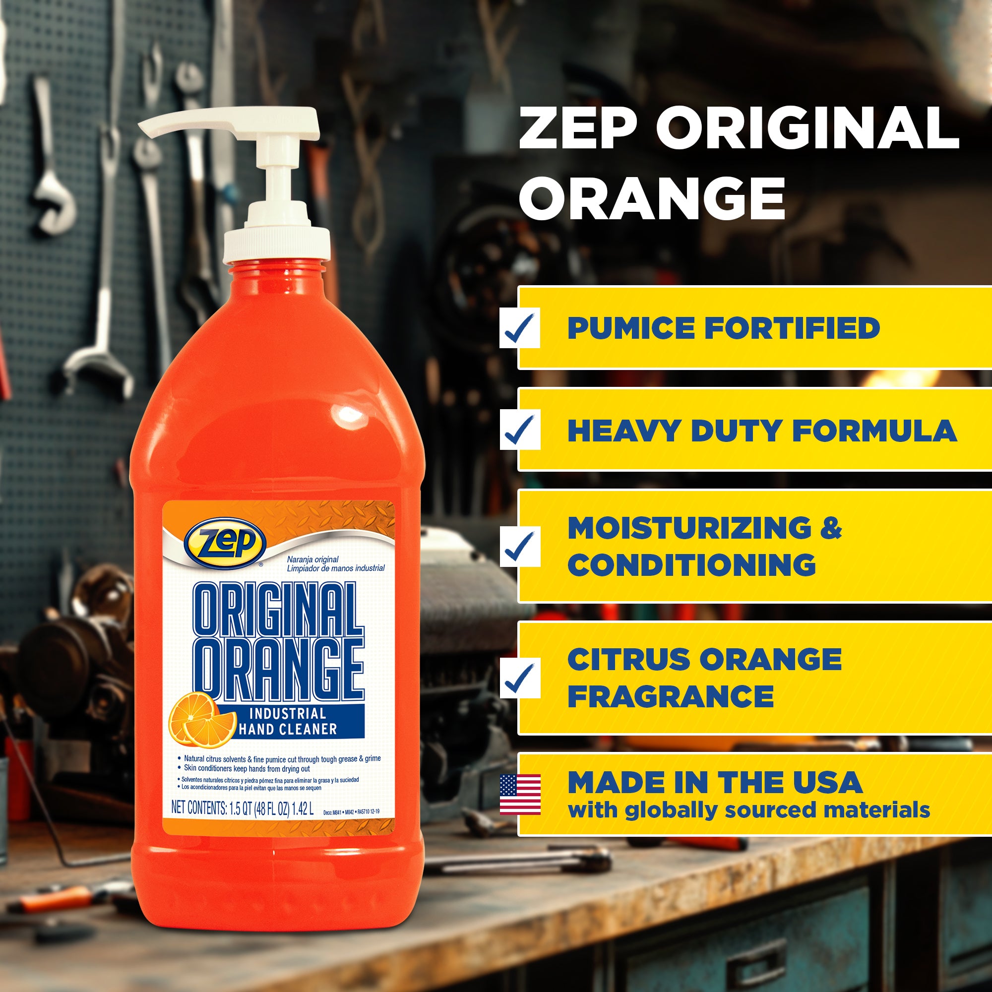 Zep Original Orange Industrial Hand Cleaner – Cuts Through Tough