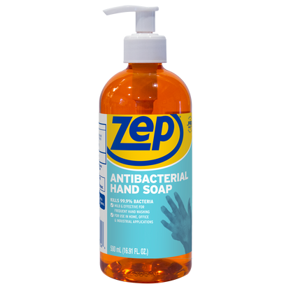 Zep Antibacterial Hand Soap – Kills 99.9% of Bacteria – 16.9 oz., antibacterial soap, antibacterial liquid hand soap, hand soap antibacterial