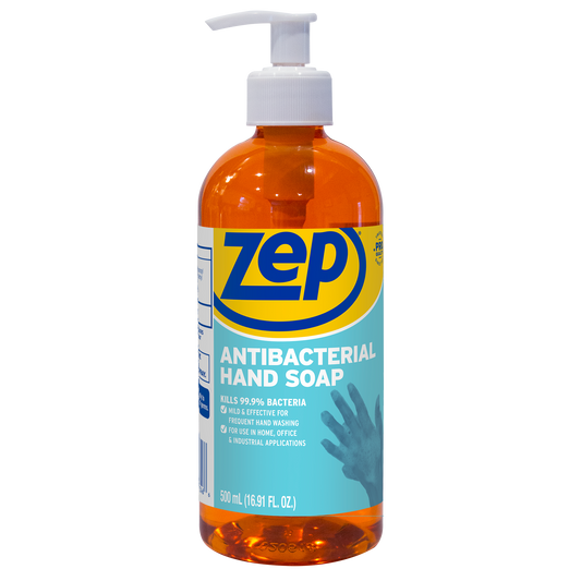 Zep Antibacterial Hand Soap – Kills 99.9% of Bacteria – 16.9 oz., antibacterial soap, antibacterial liquid hand soap, hand soap antibacterial