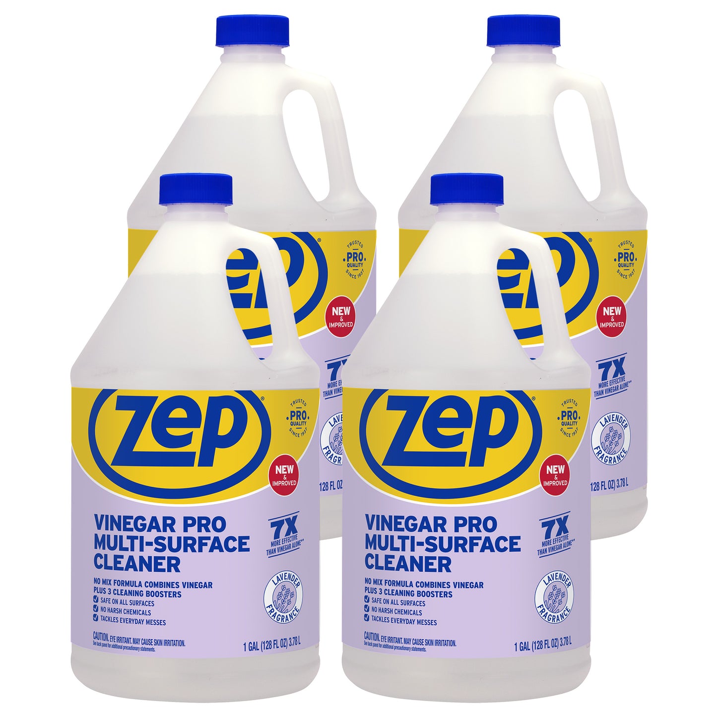 Zep Vinegar Pro Multi-Surface Cleaner – 7x More Effective than Vinegar Alone – 1 Gallon