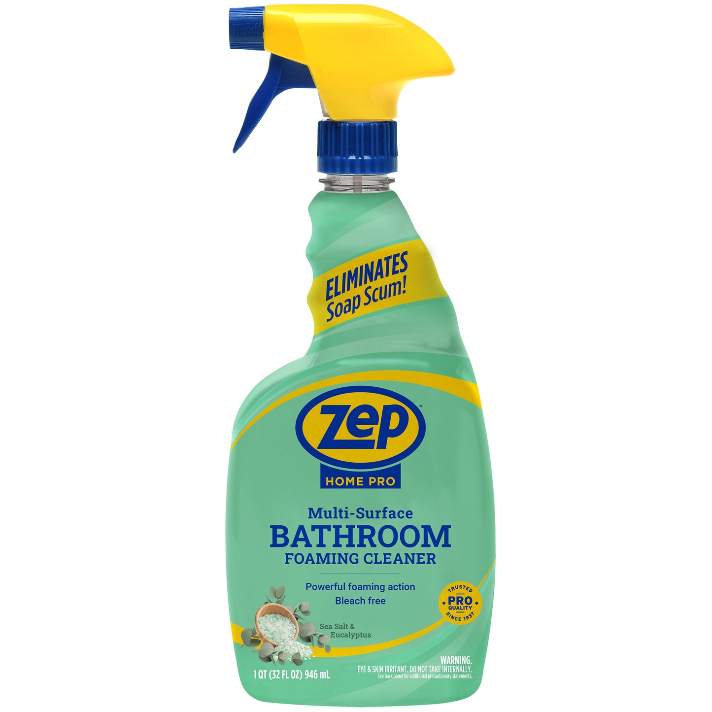 Zep Home Pro Multi-Purpose Foaming Bathroom Cleaner - Bleach-Free, Removes Hard Water Spots - 32 oz.
